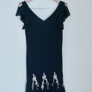 90s Style Black Evening Dress